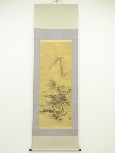 唐物　民間仕入れ品　清時代木製肉筆絵※激安骨董品R1600A5-2 道具 ] - 道具 黄檗宗独湛性瑩筆 出山釈迦図画賛 肉筆紙本掛軸（保護箱